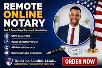 provide USA remote online notary and notarize legal documents