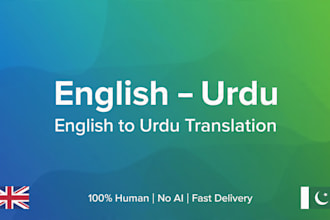 do english and urdu translation and handwriting