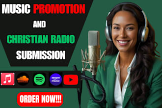 promote your gospel song to 10k church affiliated networks and christian radio