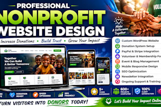 design wordpress nonprofit, charity, ngo website with donation system