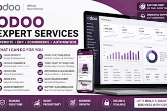 develop, customize and fix your odoo website, odoo ecommerce, odoo crm and erp