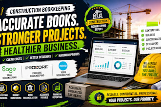 manage sage, procore, and xero bookkeeping for construction companies