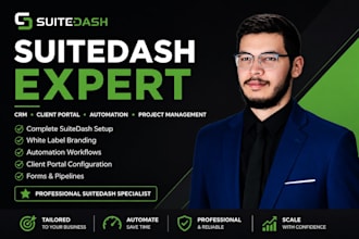 setup suitedash CRM automation workflow and client onboarding