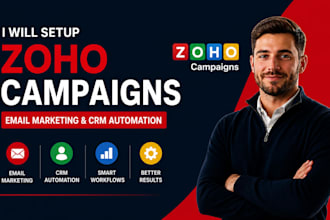 setup zoho campaigns email marketing crm automation workflow