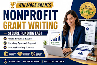 be your nonprofit grant writer for charity and ngo funding