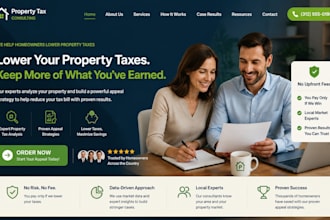 design squarespace property tax consultant website residential appeal website