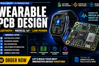 design compact low power wearable pcb with bluetooth for smart and medical iot
