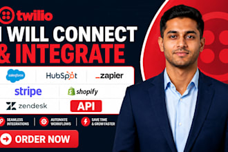 connect twilio salesforce hubspot zapier stripe shopify zendesk integration API
