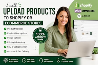 upload products to shopify or ecommerce stores