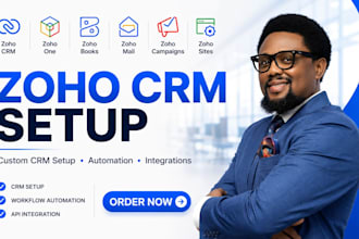 setup zoho crm, zoho one, zoho books, zoho mail, zoho campaigns, zoho sites