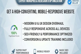 rebuild a professional wordpress website for your business