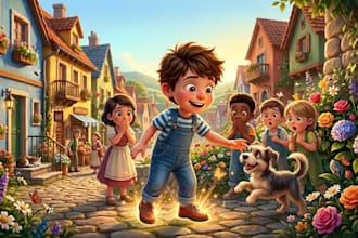 do children book illustrations and kids story book illustrations
