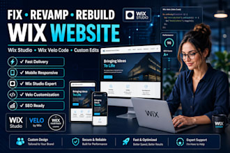 fix revamb rebuild redesign wix website wix velo code wix studio wix velo edit