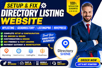 setup fix directory listing website mylisting geodirectory listingpro hivepress