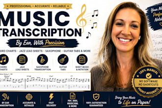 transcribe music chord chart saxophone jazz lead sheet guitar tab transcription