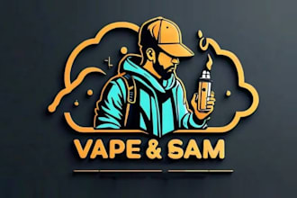 design amazing modern smoke vape logo
