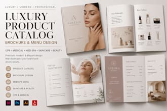 design luxury product catalog cpr medical med spa menu skincare beauty brochure