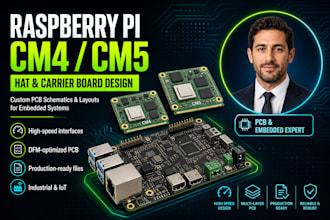 design raspberry pi cm4,cm5 hat,carrier board,pcb schematic for embedded system