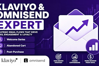 set up klaviyo or omnisend email marketing flows and campaigns for shopify