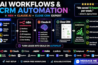 build an ai lead generation workflow using n8n claude ai and close CRM