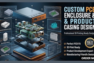 design professional pcb enclosure and product casing for 3d printing