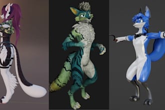 do furry vrchat avatar vrc avatar nsfw anime avatar vr character vroid vr model