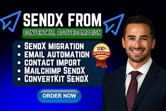 migrate to sendx from mailchimp, convertkit, activecampaign automation setup
