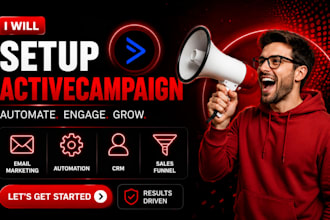 setup activecampaign CRM, automation and email flows