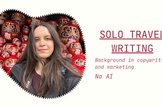 create female solo travel blogposts and articles