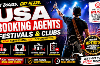 submit your music to top USA booking agents, festivals and clubs