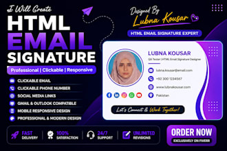 create a professional, clickable HTML email signature