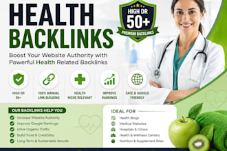 boost your health backlinks site traffic fast