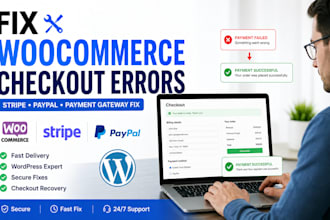fix wix woocommerce checkout issues, paypal stripe payment errors fast wordpress