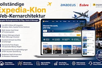 expedia klon buchungsmaschine fuer reisebuero website und saas bauen