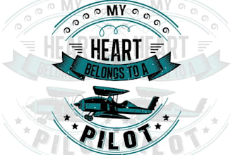 do airplane pilot aviation logo and t shirt design