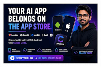 convert lovable base44 replit app capacitor android ios claude code app store