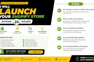 launch your shopify store within 24 hours