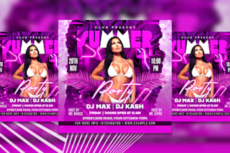 create exceptional party flyer, club, dj, event flyer design