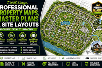 design professional property maps, master plans and site layouts
