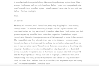 write a custom fiction horror story