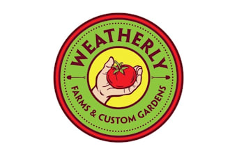 make innovative logo for weatherly farms custom gardens