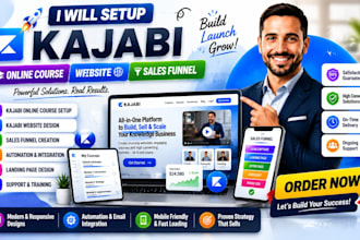 setup kajabi online course, kajabi website, kajabi sales funnel