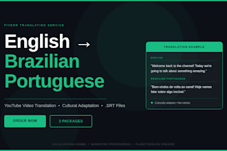 translate and subtitle youtube videos into brazilian portuguese