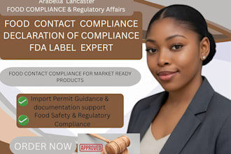 be food contact compliance declaration of compliance fda label expert
