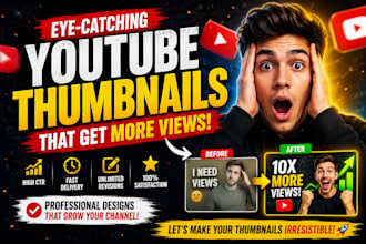 design eye catching youtube thumbnails that boost CTR