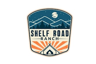 design adventure glamping shelf road logo