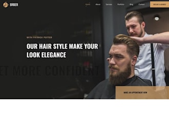 build wix salon website barber shop website spa beauty website stylist site