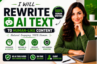 rewrite ai text to human like content