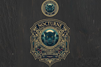 design vintage label, logo, and box design for 24 hour cigar