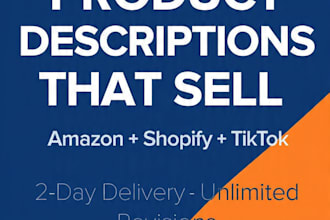 write persuasive product descriptions for ecommerce